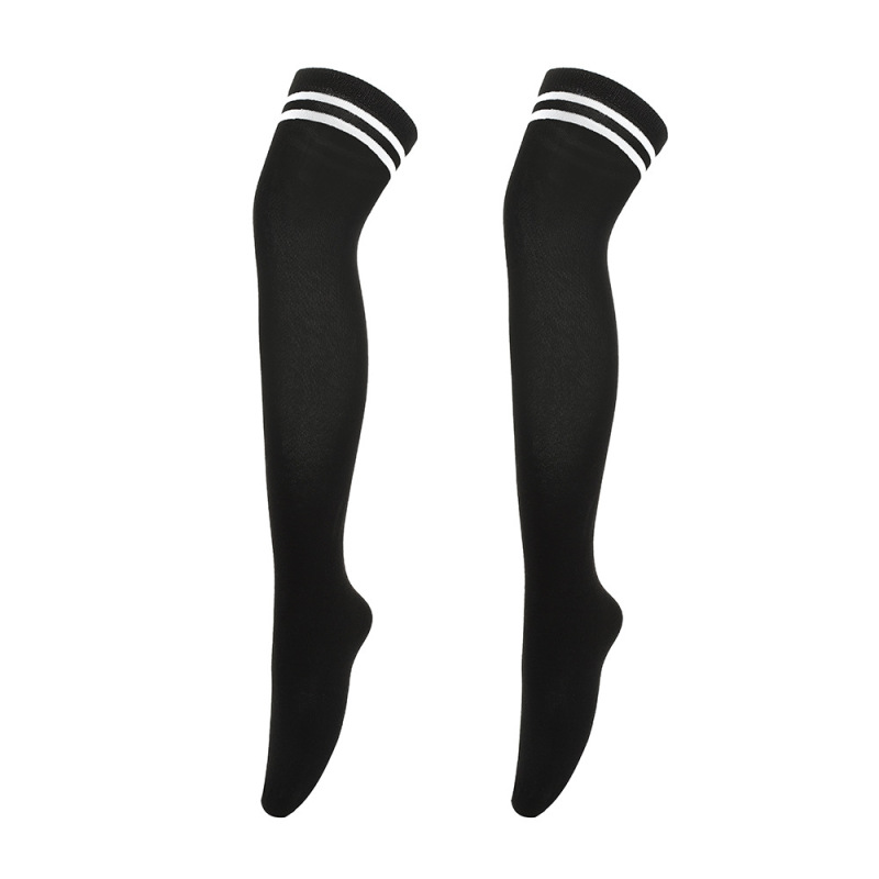 跨境新款纯色过膝袜子女学院风少女JK装美腿袜吸汗除臭长筒压力袜|undefined