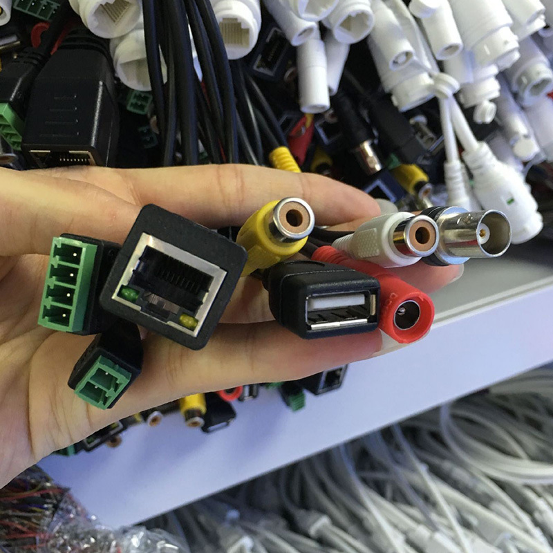 全功能网络摄像机尾线 网络监控头装机线 网络485 报警 音频尾线