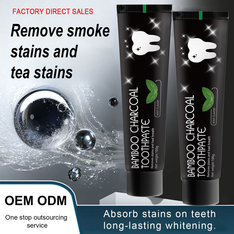 Foreign Trade English Version Bamboo Charcoal Toothpaste Crystal Black Activated Carbon Fresh Breath Whitening Gum Care 100g Foreign Trade English Version Bamboo Charcoal Toothpaste Crystal Black Activated Carbon Fresh Breath Whitening Gum Care 100g