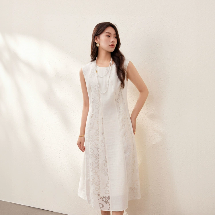 [Moonlight Rose] Жаккардовое платье в курортном стиле, тонкая и эффектная женская одежда больших размеров, новый летний стиль для полных мм.