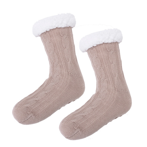 Extra thick plus fleece socks sleep socks for men and women winter sleeping thickened warm floor socks adult socks