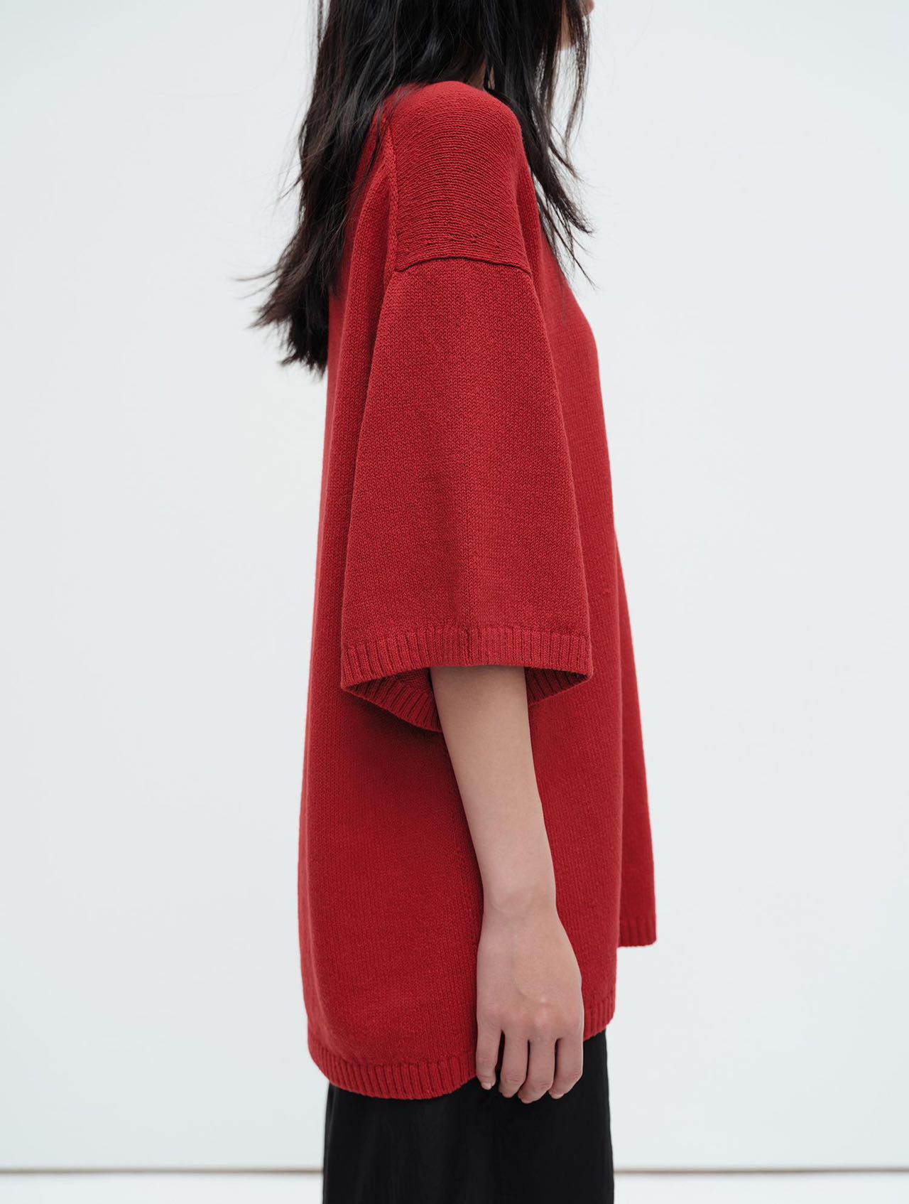 Jaja春夏は爽やかな天然和紙糸綿の通気性が太い棒の怠惰な中袖ニット上着