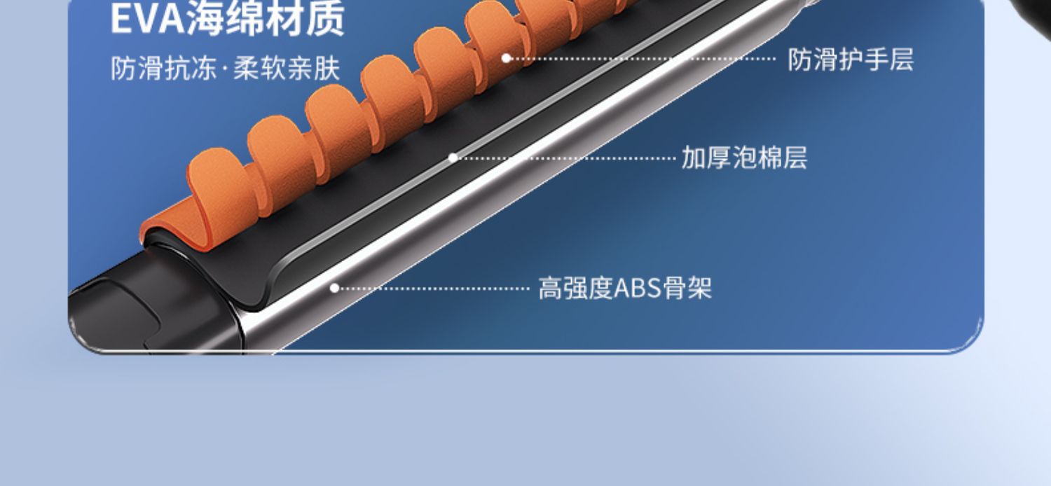 Cross-border car snow shovel 5-in-1 window de-icing scraper snow brush glass defroster winter tool