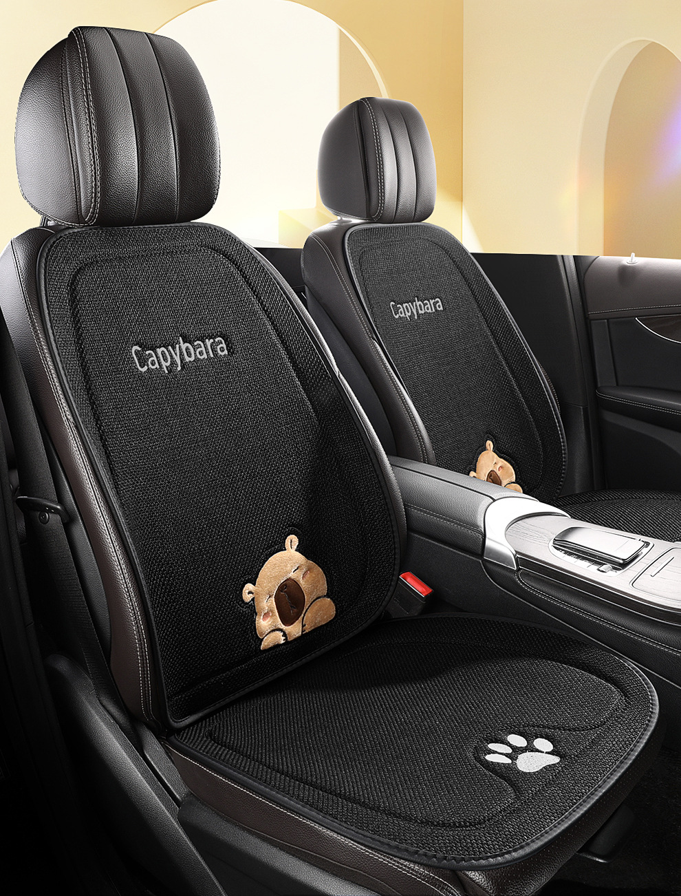 Car Cushion Chun Ma Four Seasons Universal Comfortable Breathable Cute Carto Card Pibala Bundle-Free Non-Slip Cushion