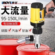 手提式电动抽油泵220v齿轮防爆泵高粘度油桶棒泵抽液泵汽油加油机
