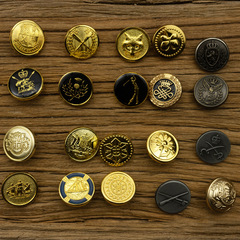 Multiple styles of Japanese preppy-style JK uniform jackets, suits, and sailor coats featuring metal buttons and functional button details.