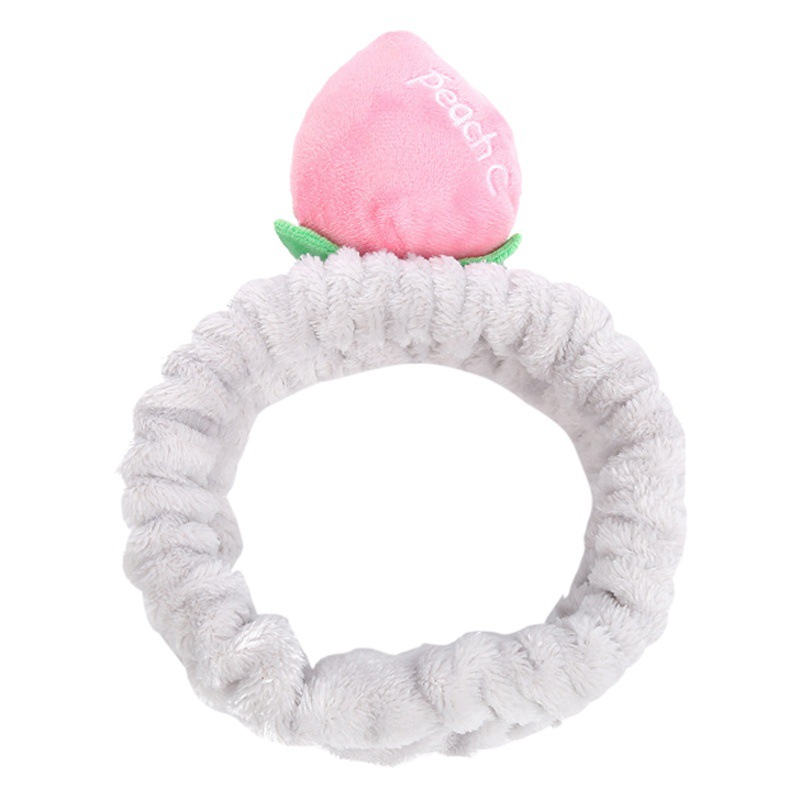 Estilo coreano Internet celebridad fruta melocotón rojo banda de pelo femenino lavado de cara maquillaje borde ancho diadema accesorios para el cabello de dibujos animados al por mayor