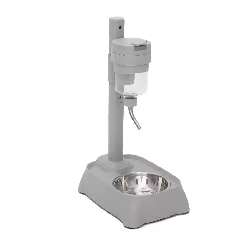 Tipo de acero inoxidable de altura ajustable tipo barra de beber (gris)