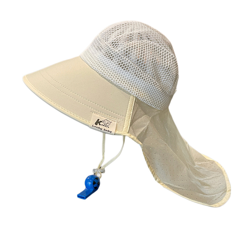 Sombrero para niños Sombrero de protección solar transpirable de malla fina de verano para niños y niñas Sombrero para el sol de viaje para bebés Gorro para el sol de cuello