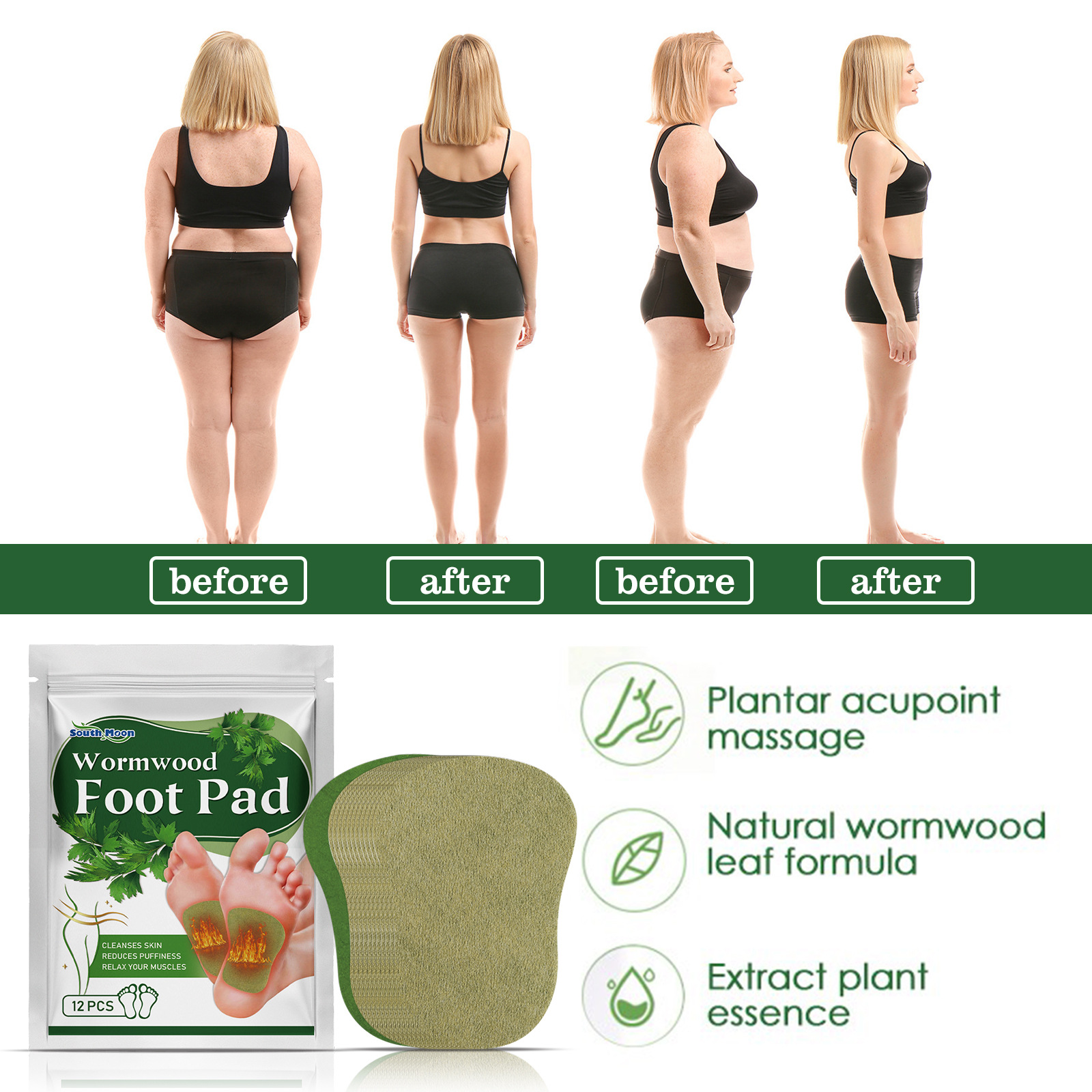 South Moon mugwort foot patch body shaping deep cleansing foot and body health care mugwort foot patch