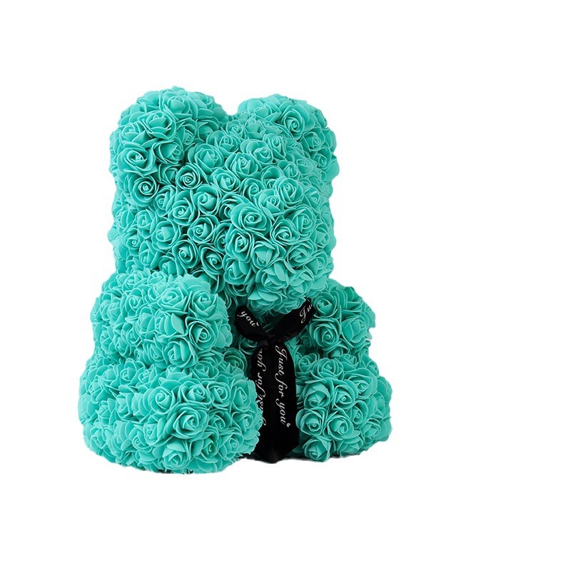 Casa e jardim Flor de rosa preservada Presente de Natal para meninas e namoradas Presente de aniversário Papai Noel Urso Buquê de espuma PE_voghion.com