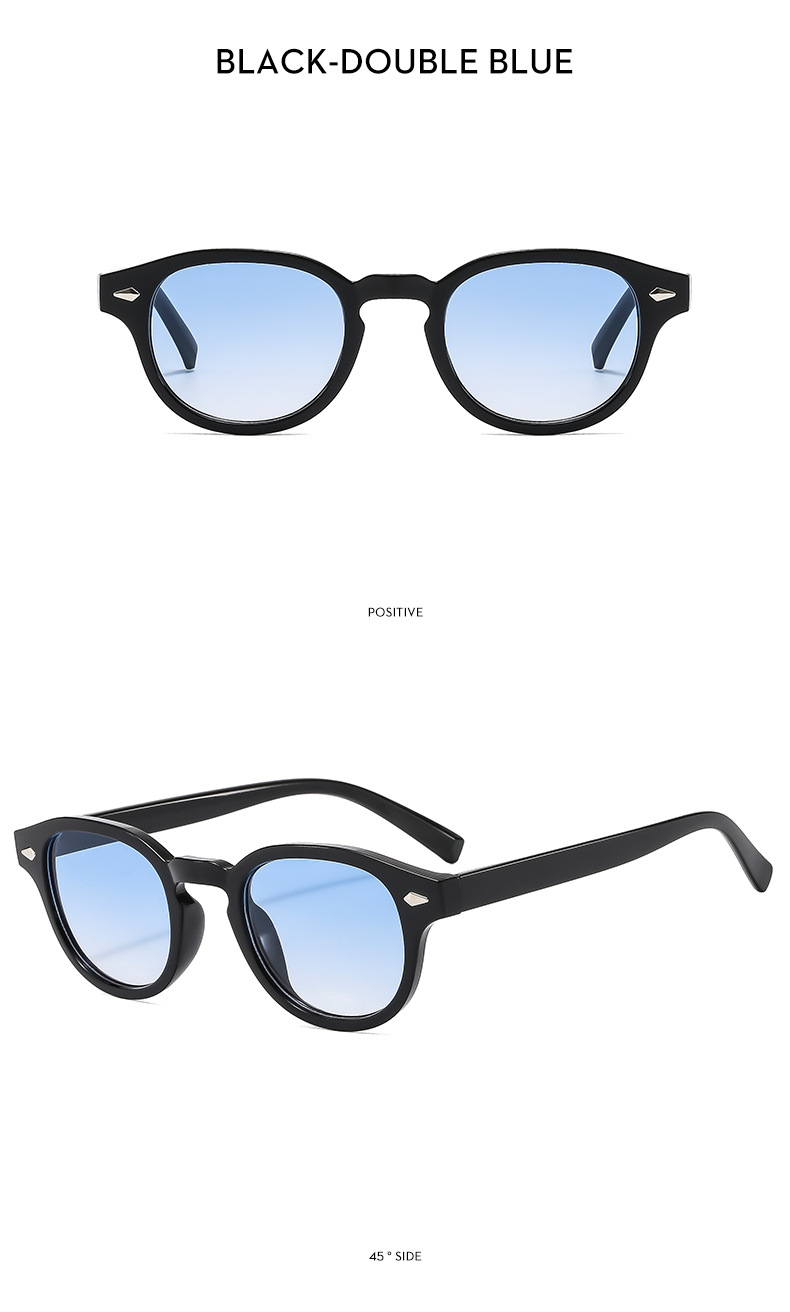 24g Weight Full Frame Glasses Structure Sunglasses Classification Ac, UV400 Protection Lens Material Round Frame Glasses Style Outdoor, Travel Occasion Solid Color Pattern Men's Gender IG Style, Streetwear Style Grey, Black Color IG Style Streetwear Solid Color Ac UV400 Protection Round Frame Full Frame Men's Sunglasses 20
