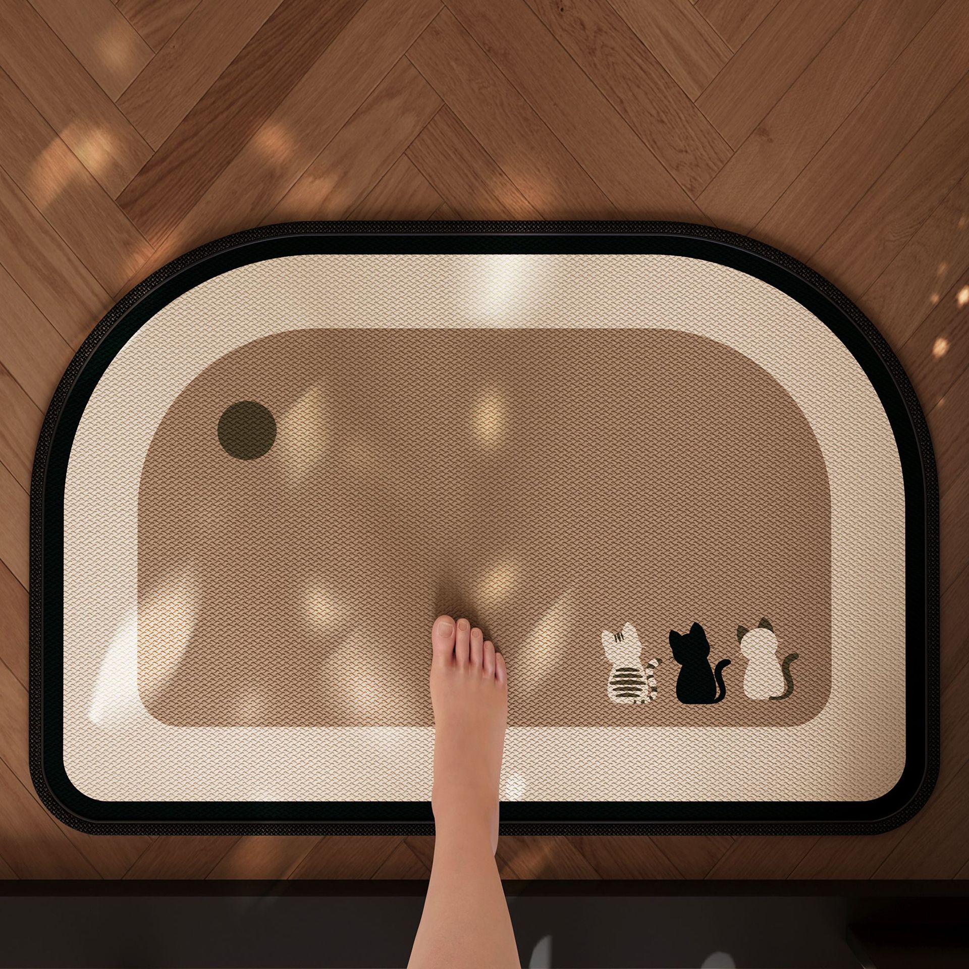 Alfombra de baño gruesa de alto nivel 2025 nuevo baño alfombra de piso de barro de diatomitas suave lavabo de baño doméstico