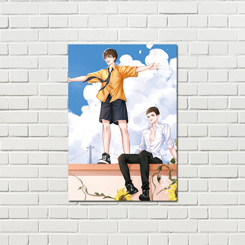 Wild Poster Set of 8 High-Resolution Copperplate Prints &mdash; Anime-themed Dorm Wall Decals & Decorative Background Art