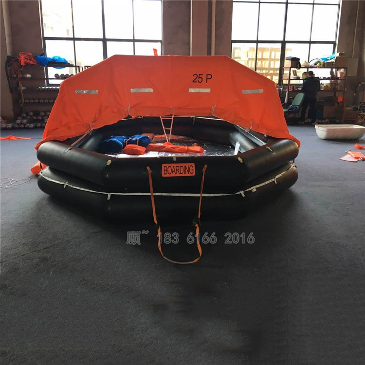 Спасательный плот типа HAF-A для морских условий, на 25 человек, с автоматическим надувом, тип A25, CCS MED