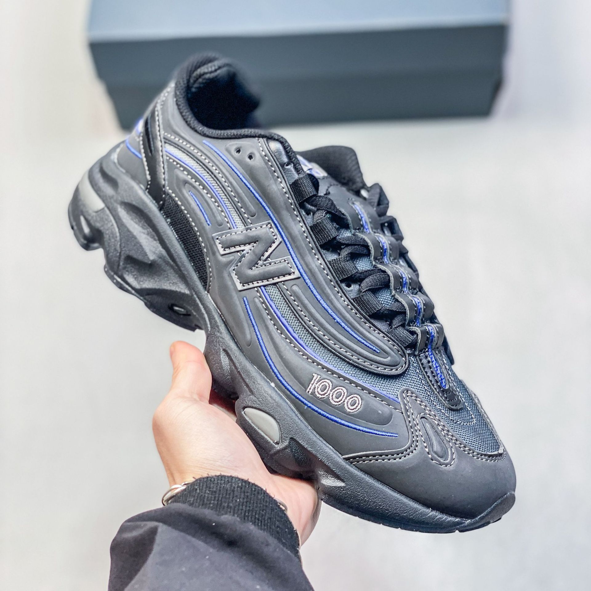 Zapatos de correr retro de alta calidad NB1000 marca conjunta de cuero de malla de suela gruesa zapatos deportivos para hombres y mujeres zapatos de viaje casuales