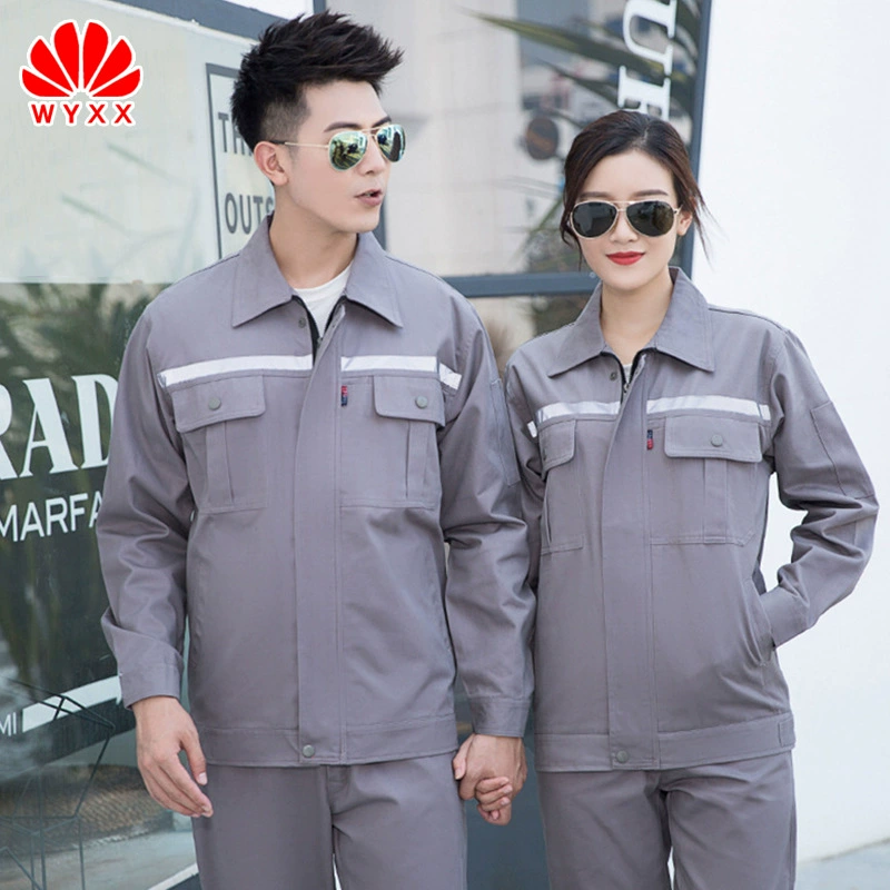 Весенне-осенние хлопковые комбинезоны костюм мужской сварочный инструмент с длинным рукавом рабочая одежда Светоотражающая полоса хлопковая одежда для охраны труда оптом