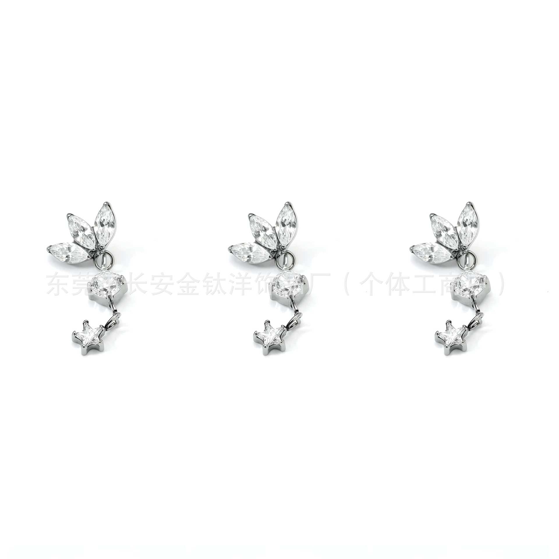 Pointed titanium steel lip stud product view