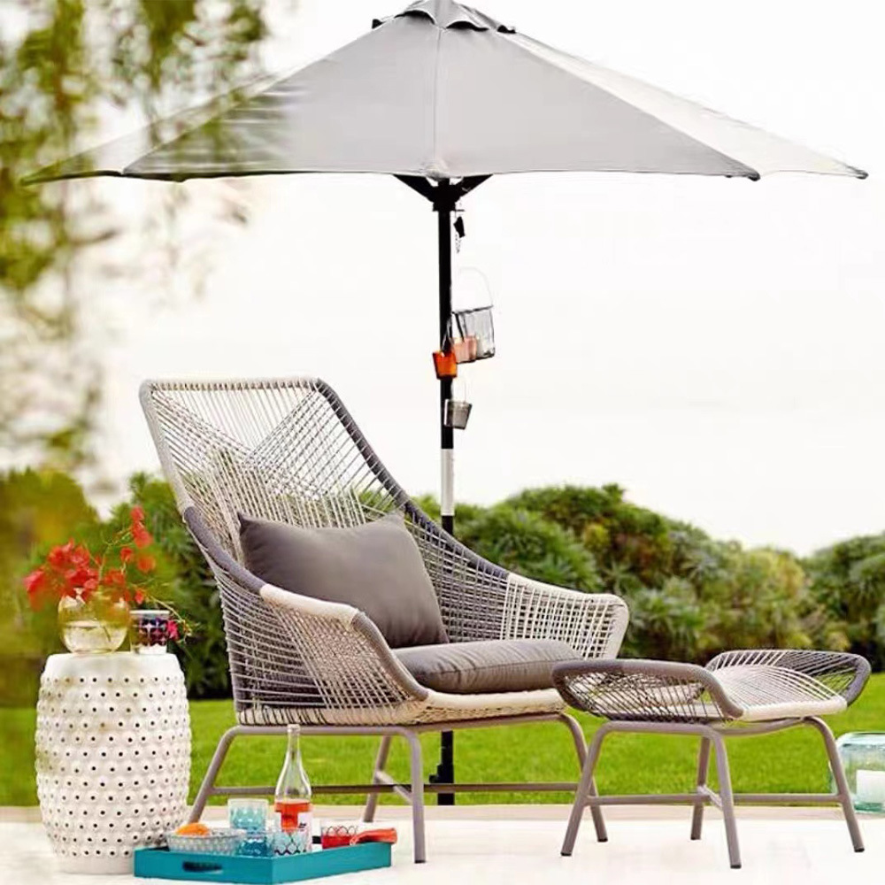 Outdoor rattan chair set of three, home-use rattan courtyard sofa, simple and casual outdoor coffee table set, balcony small table and chair