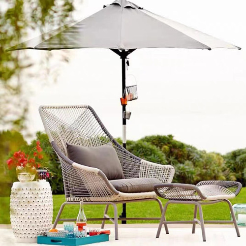 Outdoor rattan chair set of three, home-use rattan courtyard sofa, simple and casual outdoor coffee table set, balcony small table and chair