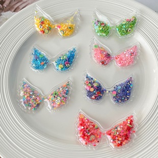quicksand angel wings accessories PVC transparent sequins children hair accessories accessories shoes bags clothing baking