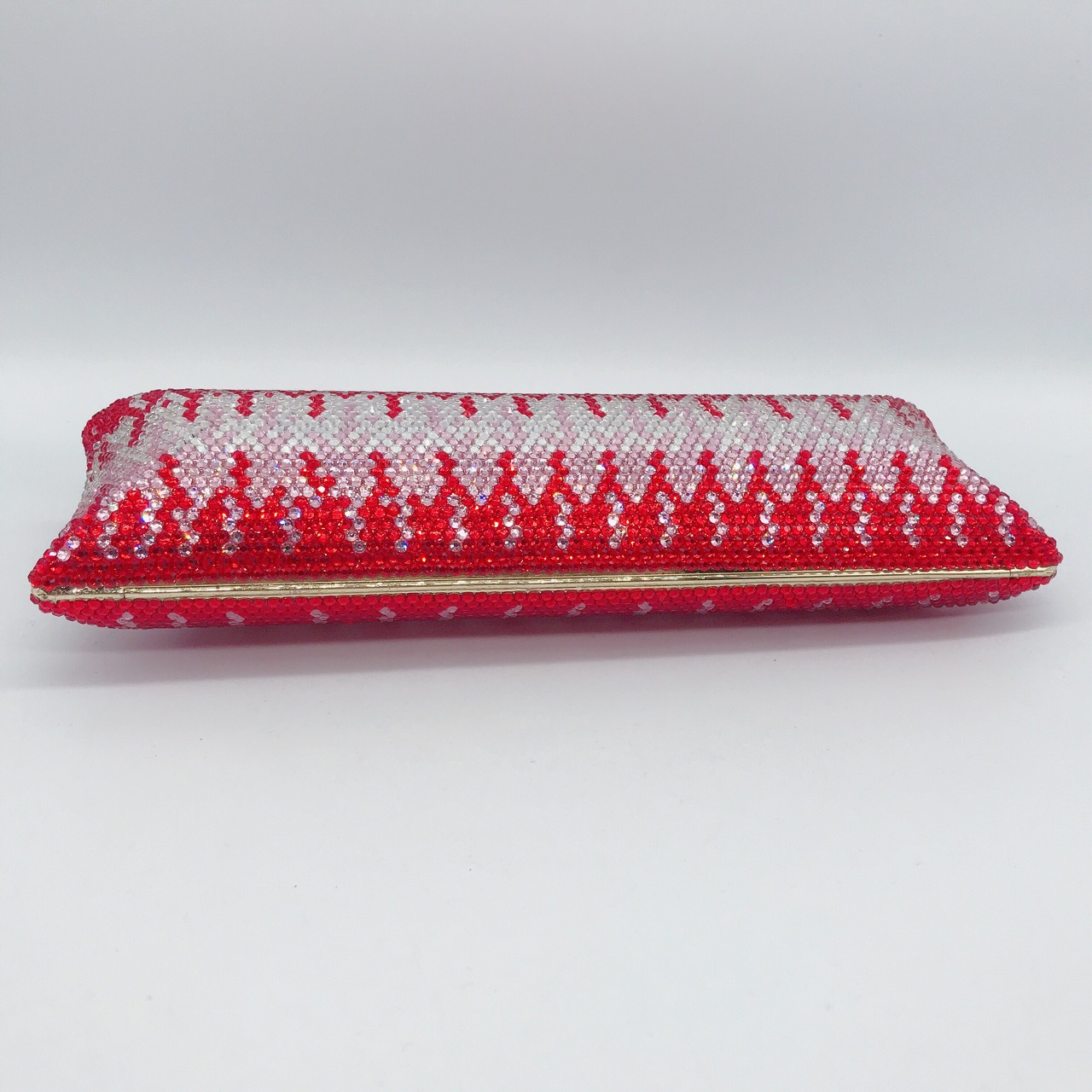 Túi clutch nữ đính đá rhinestone cầm tay hộp cứng dự tiệc — 10 # xanh ngọc chi tiết 38