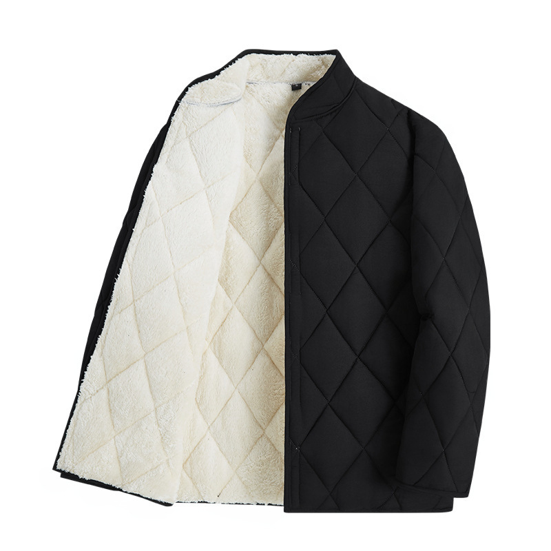 Men's Stand Collar Cotton Jacket for Detention Center, Winter Fleece-Lined Thickened Cotton Coat, Prison Warm Cotton Outerwear, New Style Men's Stand Collar Cotton Jacket for Detention Center, Winter Fleece-Lined Thickened Cotton Coat, Prison Warm Cotton Outerwear, New Style