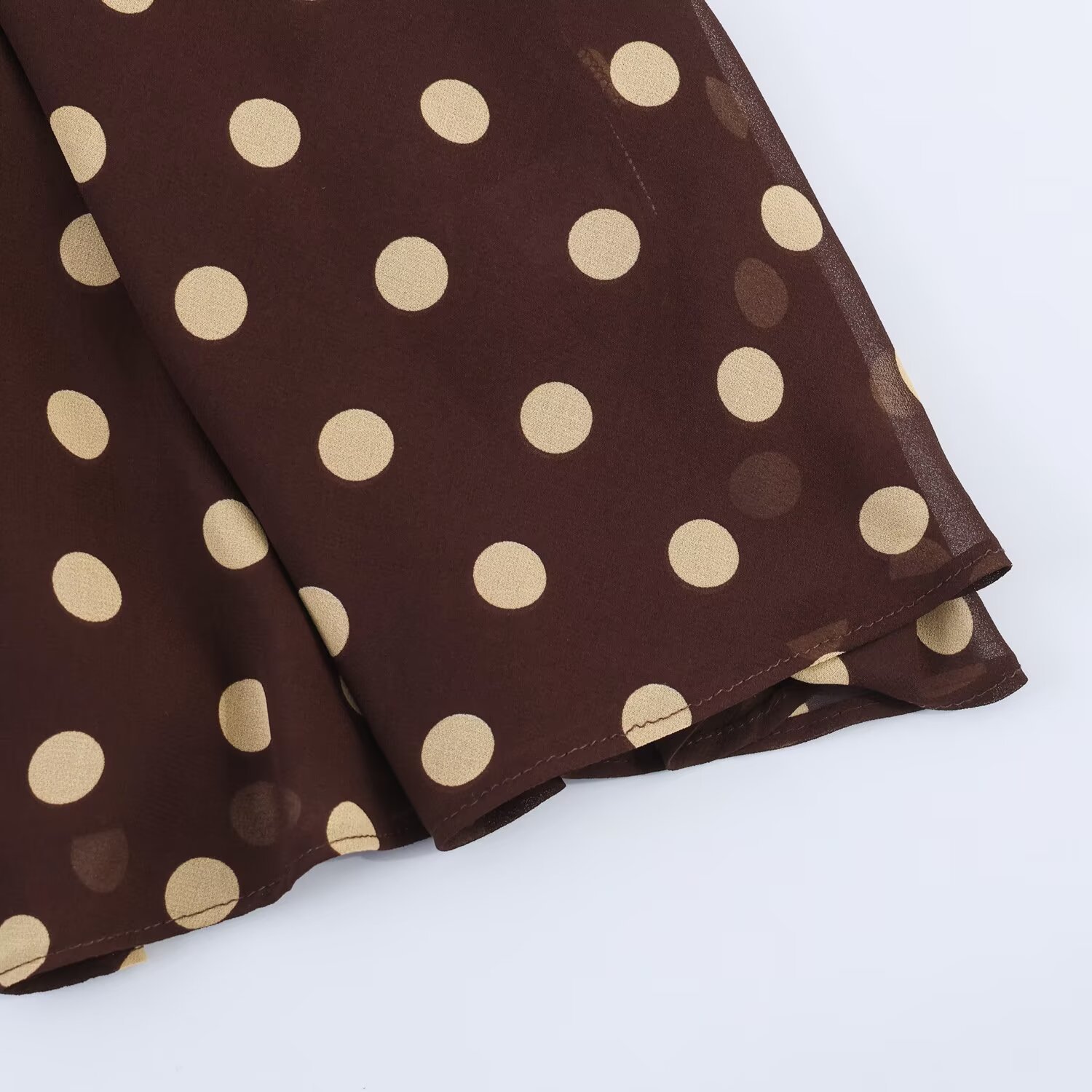 PB&ZA Women's Asymmetrical Midi Skirt French Gentle Mesh Polka Dot Summer New Arriva_ecoleips.com