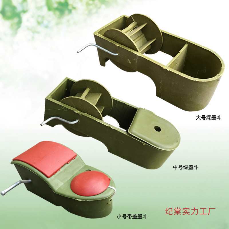 墨斗木工粉斗手动卷曲木工工具手卷划线器手动画线器划线斗其他