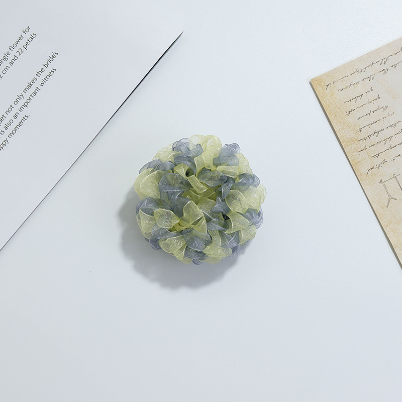 Cabeza de hilo de malla de alta elasticidad bola de cabello cuerda de cabello correa de cabello fresco dulce tocado de cabello de cabello de cola de caballo alta anillo de cabello