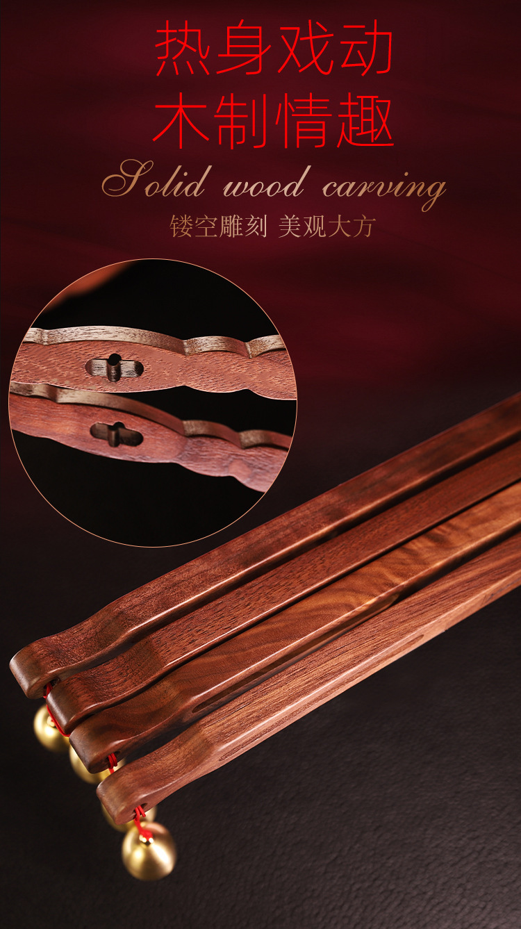 Walnut Wood and Alloy Sensory Whip for Adult Couples — detail image 9