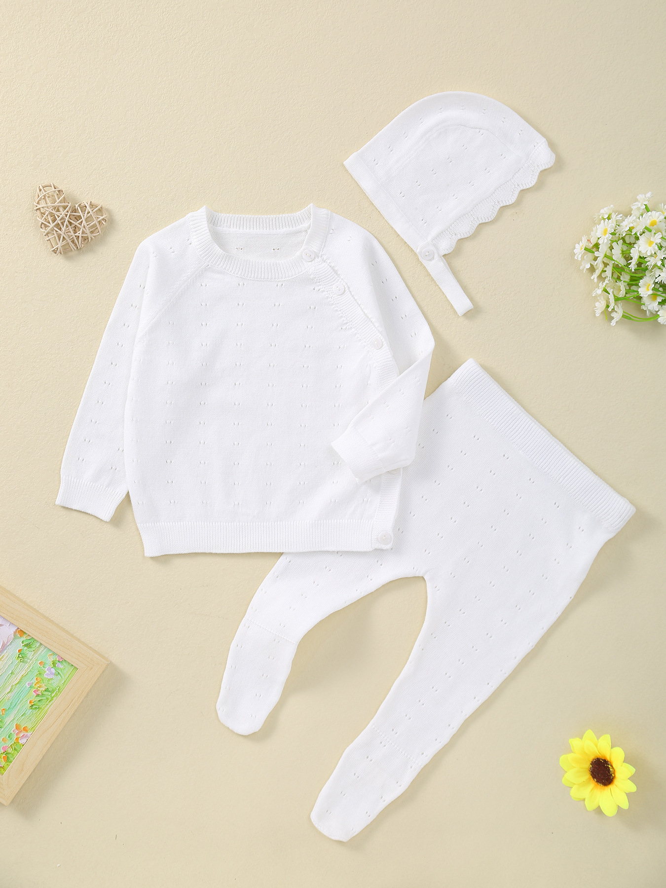 Autumn children's knitted solid color sweater
