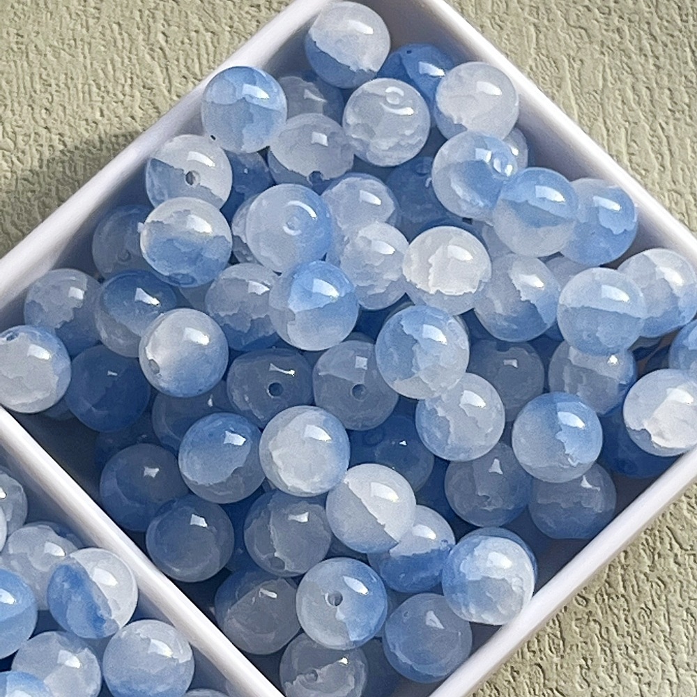 15g Weight Beads Jewelry Making Type DIY Jewelry Accessories Classification 50 PCS/Package Quantity Glass Material Round Pattern Stoving Varnish Design Simple Style, Classic Style Style 50 PCS/Package Glass Round DIY Jewelry Accessories Beads 1