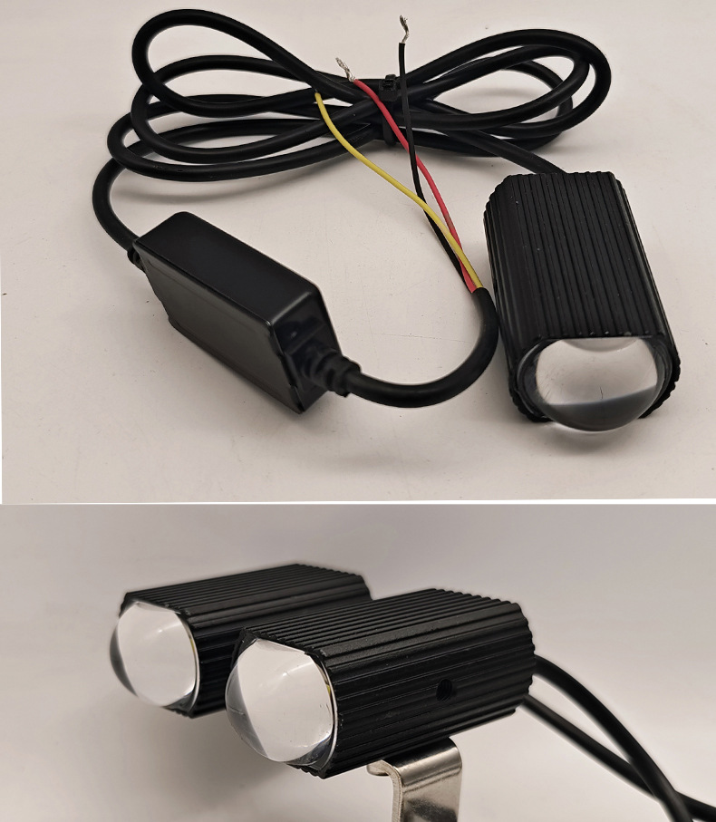 New Car LED Front Fog Light Grille Spotlight White Yellow Dual Color
