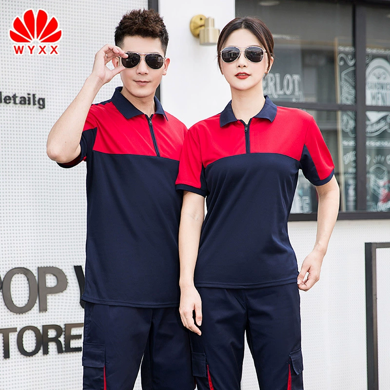 Лето 4S магазин комбинезон футболка с короткими рукавами авторемонтная фабрика Одежда Украшение рабочей одежды рабочие быстросохнущая рубашка поло с короткими рукавами