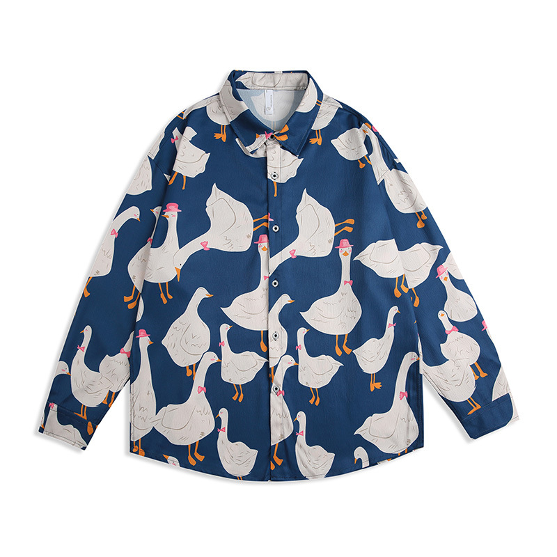 Autumn retro fashionable trend shirt for men and women