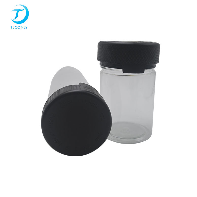 罐防童压旋盖PET包装跨境塑料大号罐  防儿童PET