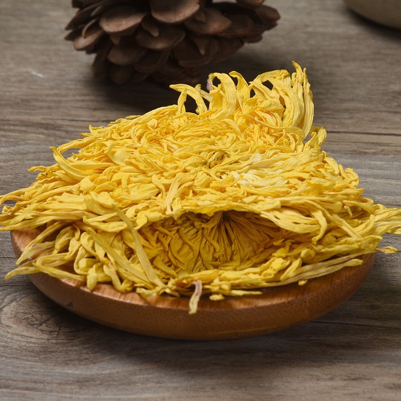 Golden Silk Imperial Chrysanthemum Tea (Chrysanthemum morifolium) — Dried Flower Herbal Tea, One Bloom Per Cup overview
