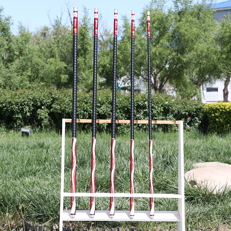 Nueva caña de pescar de carbono 28 caña de pescar de carpa ajustable 3,6-7,2 M caña de pescar de mesa caña de pescar negro pit Cross tela artes de pesca