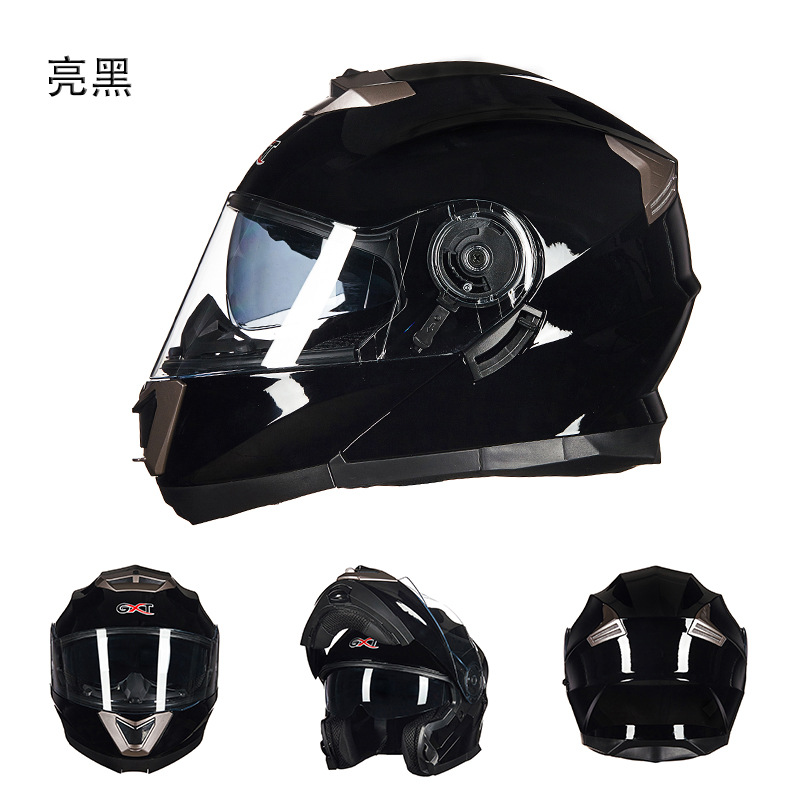 Full Face, Motuoche Motosiklet kaskı (dəbilqə) - gloss-black-transparent-lens-m