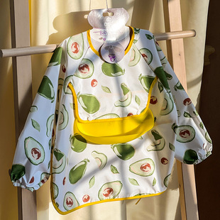 Baby Eating Bib Waterproof Ultra-Soft Infant Food Supplement Silicone Children's Reverse-Wear Smock Bib Anti-Dirt Tool
