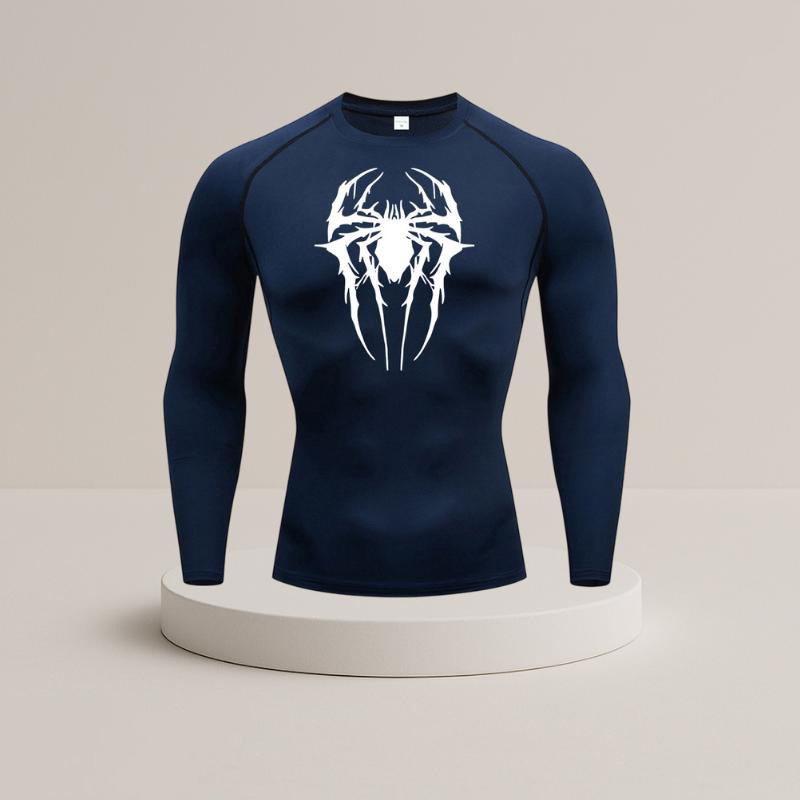Men's Sports Long Sleeve Training T-shirt Quick Drying Printed Top_voghion.com
