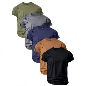 クロスボーダーAmazonメンズ新作トップスラウンドネック半袖サマーTシャツカジュアル通気性速乾トップス|undefined