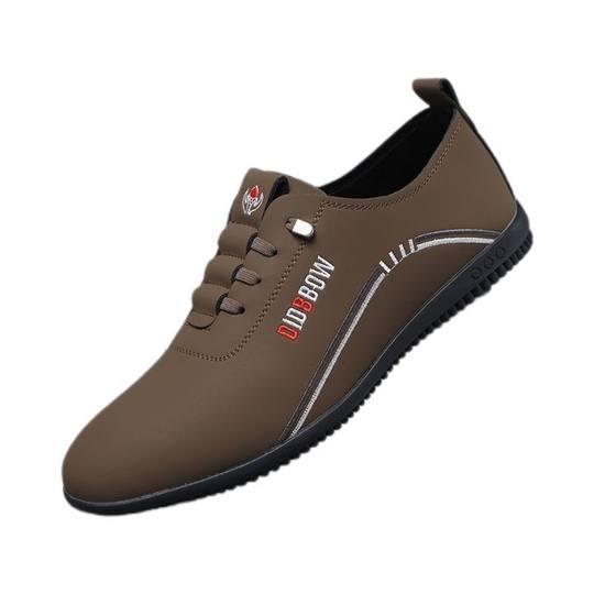 Men's shoes 2024 spring and autumn new soft bottom casual four seasons leather shoes non-slip wear-resistant breathable pedal a generation of hair