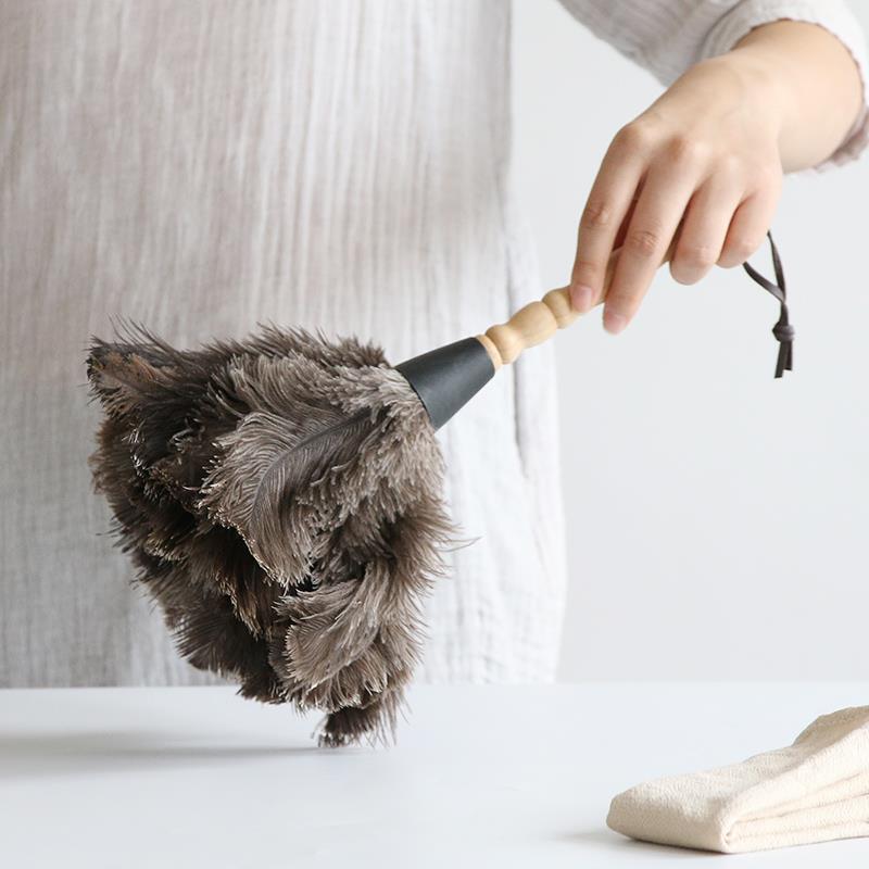 Real Ostrich Feather Duster for Home Dust Removal, Non-Shedding, Car Cleaning, Dust Sweeping, Thickened Feather Duster, Cleaning Brush Real Ostrich Feather Duster for Home Dust Removal, Non-Shedding, Car Cleaning, Dust Sweeping, Thickened Feather Duster, Cleaning Brush