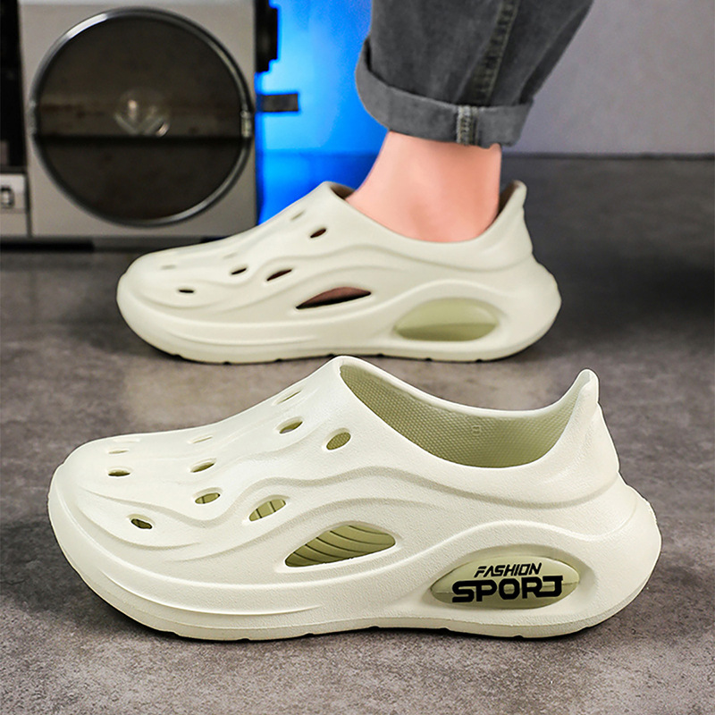Zapatos con agujeros, zapatos para el hogar de los hombres, zapatos de playa huecos EVA para adolescentes, sandalias y zapatillas de vadeo transfronterizas, sandals
