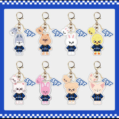 straykids卡通 新款专辑KARMA亚克力钥匙扣包包挂件配件饰品明星