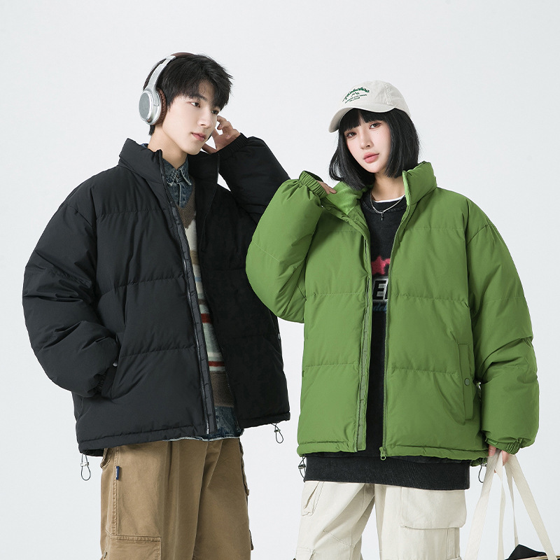 Cross-border 2024 winter multi-color main push collar men and women thick warm new national standard down simple bread clothing lovers