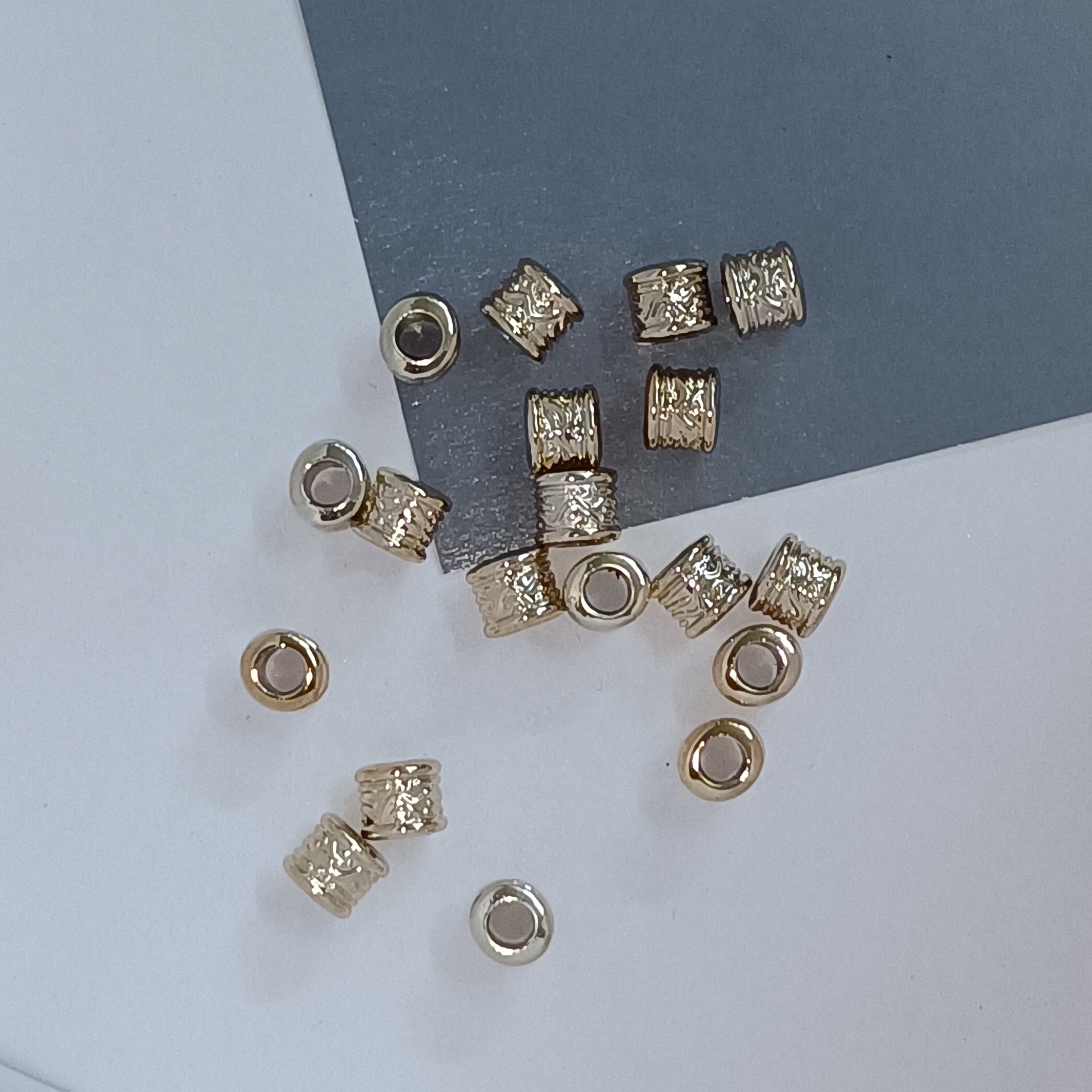 潘家多拉CCB大孔桶珠管珠隔珠手工DIY串珠手链配件白K kc uv珠750详情5