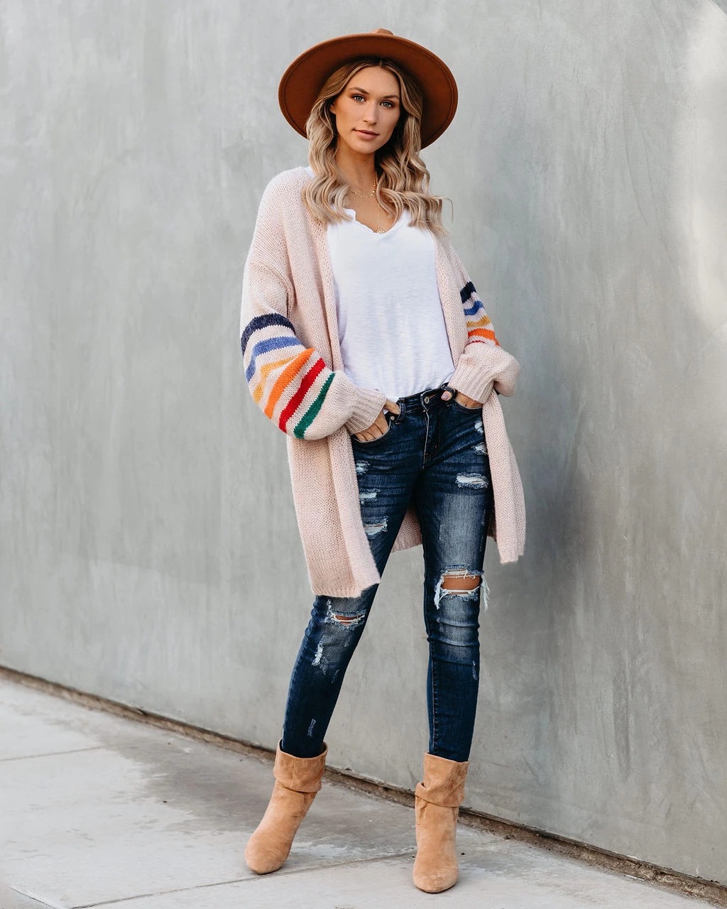 Women's Clothing patchwork loose large size sweater sweater jacket _voghion.com